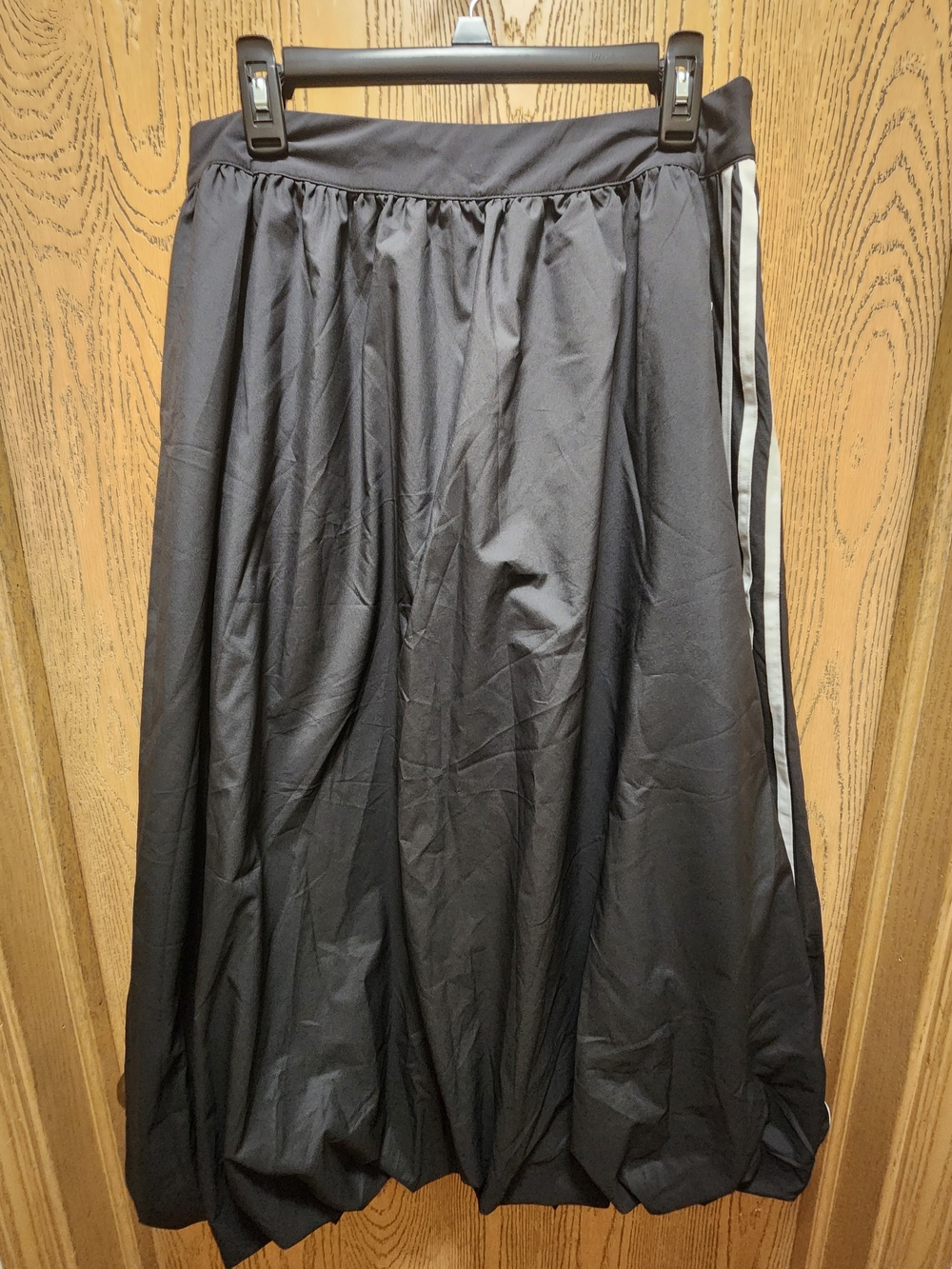 Adidas Black Maxi Skirt with White Side Stripes